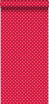 ESTAhome behang kleine stippen rood en wit - 137004 - 53 cm x 10,05 m