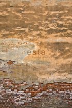 ESTAhome fotobehang old Tuscan wall oranje - 157704 - 186 x 279 cm