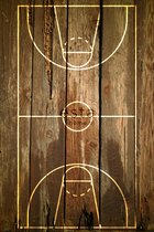 ESTAhome fotobehang basketbalveld bruin - 158802 - 186 cm x 2.79 m
