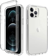 iPhone 11 Pro Max Full Body Hoesje - 2-delig Back Cover Siliconen Case TPU Schokbestendig - Apple iPhone 11 Pro Max - Transparant