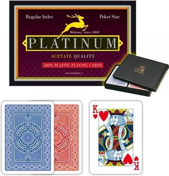 Afbeelding van het spel Platinum dubbeldeck Speelkaarten Regular index