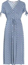 Cassis - Female - Jurk met minimalistische print  - Blauw