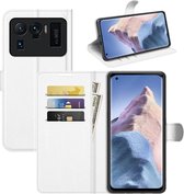 Xiaomi Mi 11 Ultra hoesje - MobyDefend Kunstleren Wallet Book Case - Wit - GSM Hoesje - Telefoonhoesje Geschikt Voor: Xiaomi Mi 11 Ultra