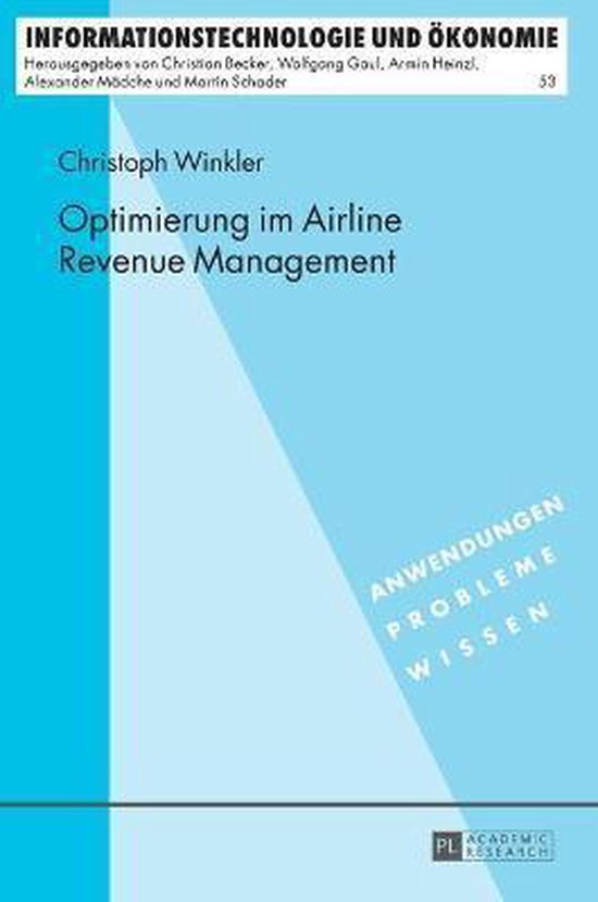 Boek 'Optimierung im Airline Revenue Management' door Christoph Winkler, met een blauwgroene cover en witte tekst.