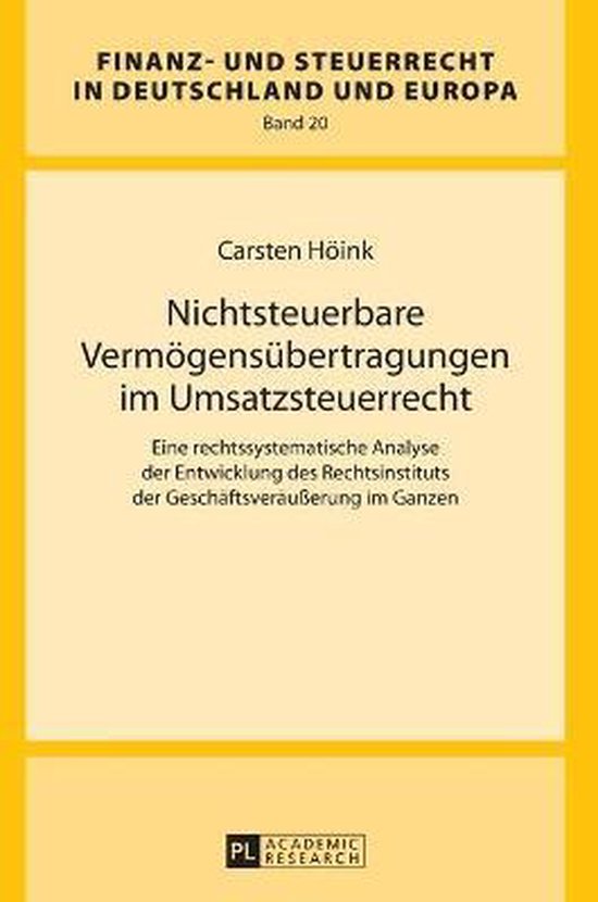 Nichtsteuerbare Vermögensübertragungen im Umsatzsteuerrech ... - cover