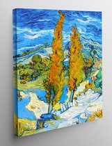 Canvas Cipressen op een berg - Vincent van Gogh - 50x70cm