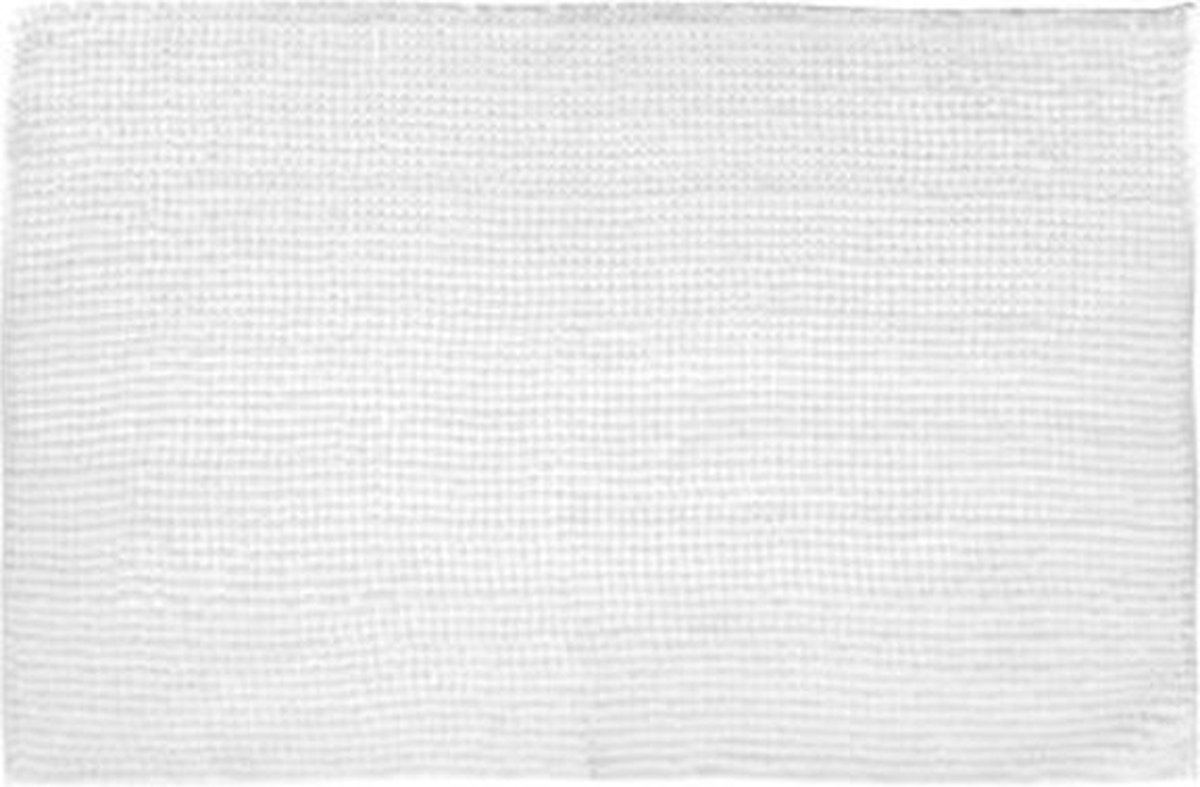 Goedkoopste 50x80 cm absorberende chenille badmat - Polyester - Wit - Wit - SILUMEN