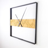 Woodsense® Moderne industriële stijlvolle design wandklok - 50 cm - Vierkant
