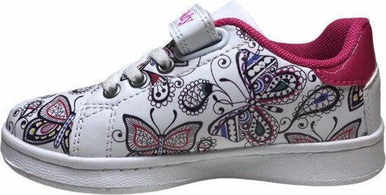 Lelli Kelly velcro elastiek vlinders sneakers LK6813 Grace Wit mt 28 |  bol.com