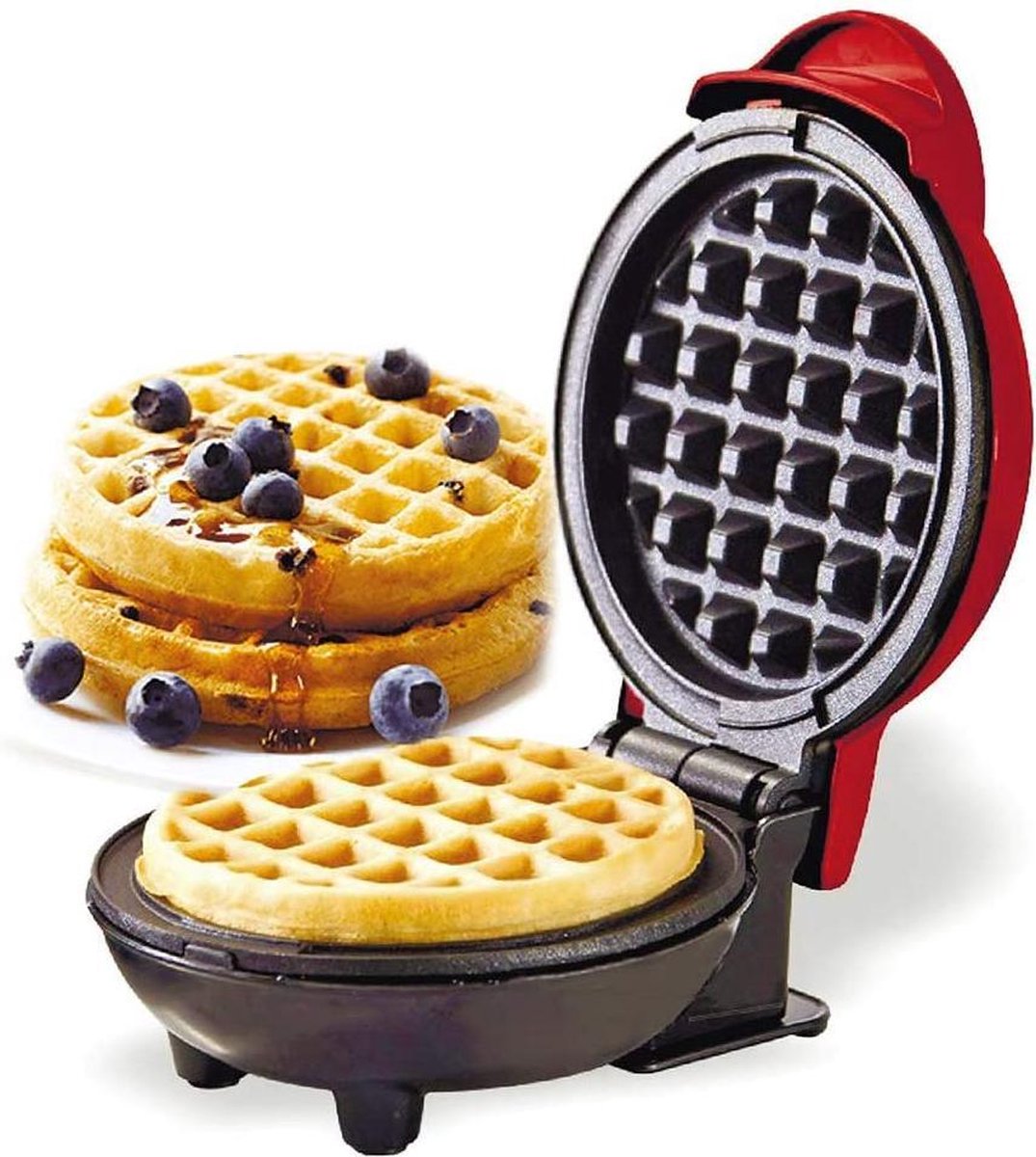 Mini wafelijzer - Non-Stick - Wafels - Mini Waffle maker - L16xB12xH8,5cm