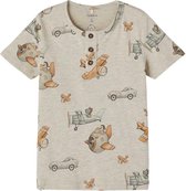 Name it t-shirt jongens - beige - NMMhubert - maat 98