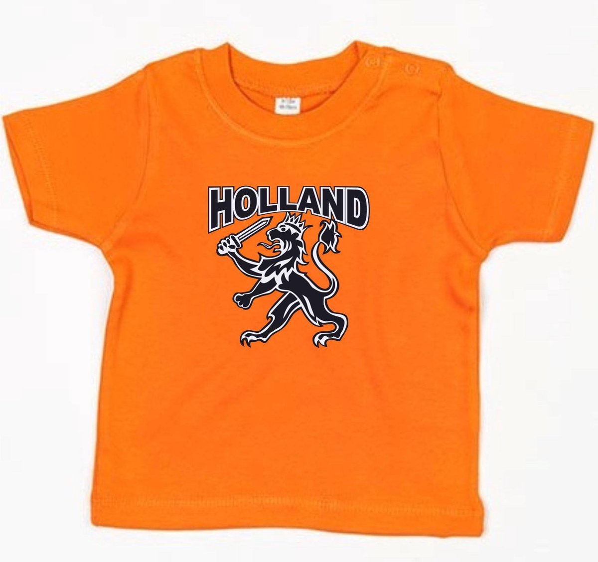 T-shirt oranje Holland met leeuw baby | WK Voetbal Qatar 2022 | Nederlands elftal babyshirt | Nederland supporter | Holland souvenir | Maat 80