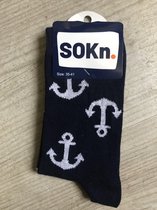 SOKn. trendy sokken "ANKER" 35-41  (Ook leuk om kado te geven !)