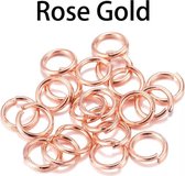 Hobby Sieraden maken| 50 stuks | Rose Gold |6 mm| Jumping Ring. | Oogjes | Ringetjes | RVS | sluiting| direct snel leverbaar| Bol