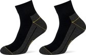 6-Pack Stevige Sneaker Werksokken Stapp YELLOW - Quarter 4430.699 - zwart - Unisex - Maat 47-50