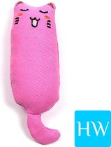 Kattenkruid gevulde pop voor kat of poes - roze