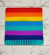 XXXL Pop it - regenboog XXXL Pop it - 256 pop it - 28 x 28 cm pop it - groot pop it - nieuwe ontwerp XXXL pop it - XXXL Fidget toys -