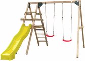 Swing King speeltoestel hout met glijbaan Celina 330cm - geel