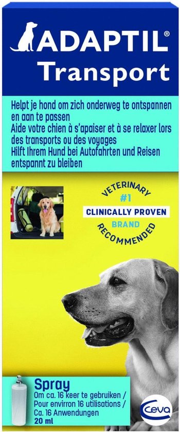Adaptil Antistressmiddel - Transport Spray Hond - 20 ml