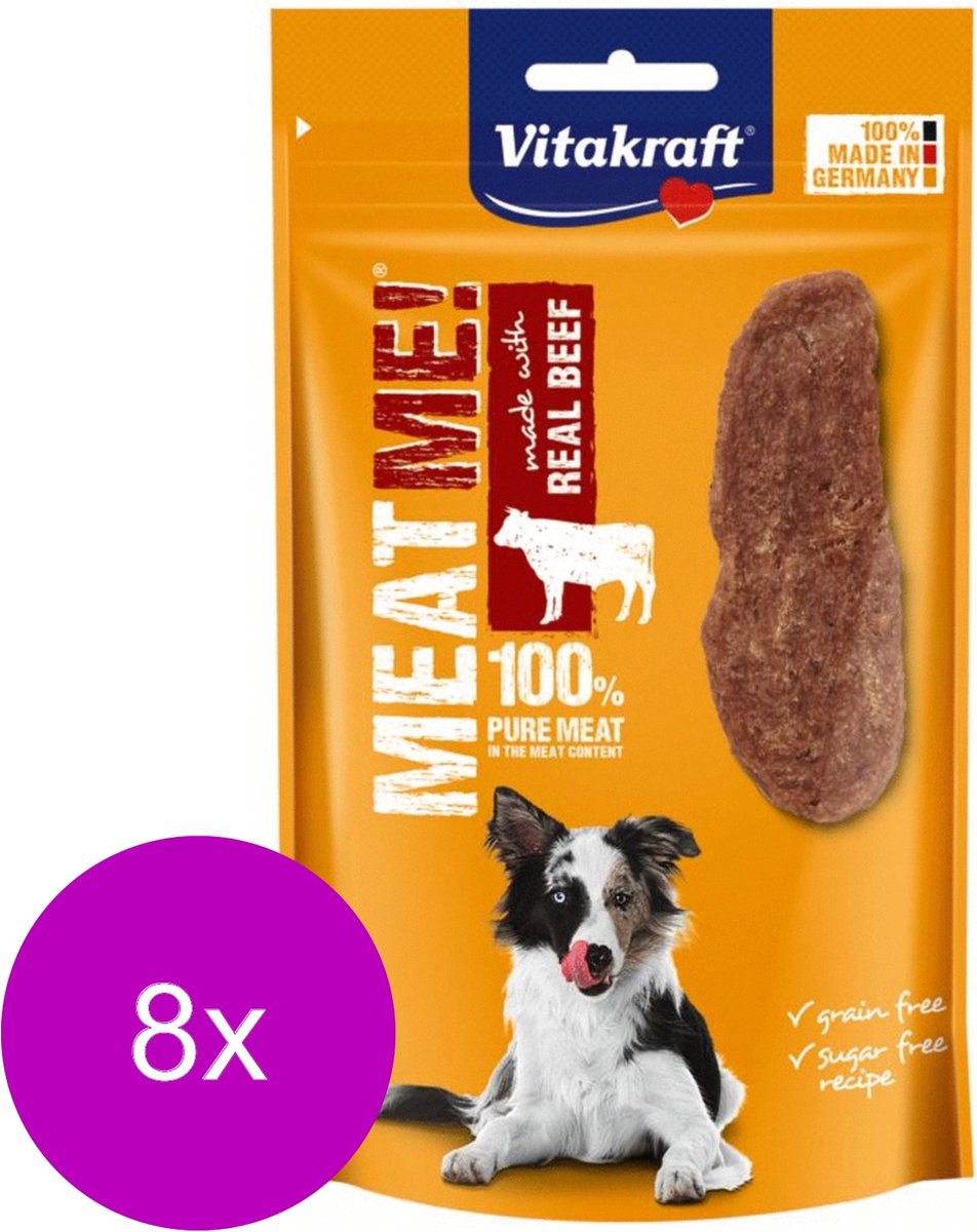 Vitakraft Meat Me! 60 g - Hondensnacks - 8 x Rund