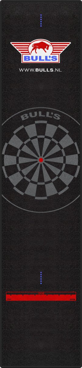 Bull's Carpet Dartmat 300x65 cm zwart met zwarte stik