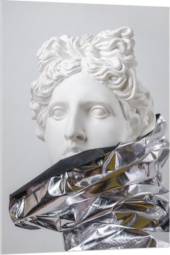 Acrylglas - Porseleinen Beeld gewikkeld in Folie - 80x120cm Foto op Acrylglas (Wanddecoratie op Acrylglas)