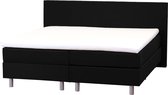 TipTopBedden - Boxspring AMSTERDAM | 180x220 | incl. hoofdbord, matras en topper | Zwart