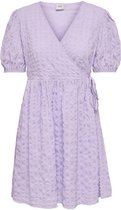 Jacqueline de Yong Jurk Jdybubble 2/4 Wrap Dress Wvn 15234128 Pastel Lilac Dames Maat - 38