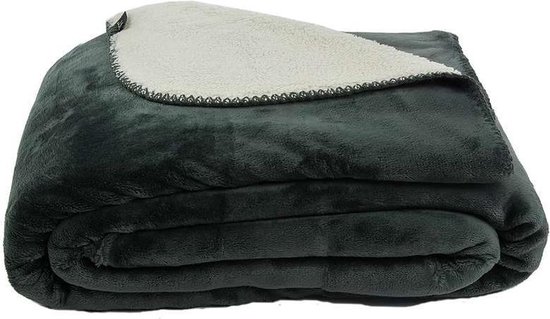 GAEVE | Zest - fleece deken - heerlijk zacht, warm plaid - Vacht flanel - grijs - 160 x 130 cm