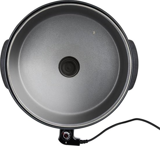 XXL elektrische multipan 42 cm/10 cm pizzapan elektrische pan extra grijs