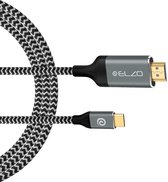 thunderbolt naar hdmi - ZINAPS USB C-naar-HDMI-kabel (4K @ 60Hz), 1,8 m USB 3.1 type C-naar-HDMI-kabel (Thunderbolt 3 compatibel) voor MacBook Pro 2018/2017, iMac 2017 / MacBook Air 2018 Gala