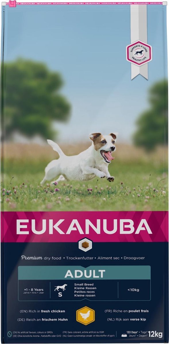Eukanuba Dog Adult - Small breed Hondenvoer Smaak: Kip - 12 Kg