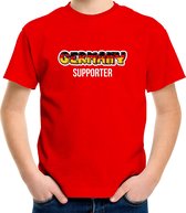 Rood Germany fan t-shirt voor kinderen - Germany supporter - Duitsland supporter - EK/ WK shirt / outfit S (122-128)