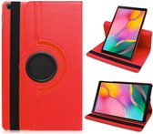 Samsung Tab S6 Lite Hoes - Draaibare Tab S6 Lite Hoesje Case Cover voor de Samsung Galaxy Tablet S6 Lite - 10.4 inch - Rood