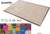 Wash & Clean vloerkleed / entree mat voor professioneel gebruik, droogloop, kleur "Sand" machine wasbaar 30°, 180 cm x 120 cm.