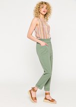 LOLALIZA Slouchy broek - Khaki - Maat 36