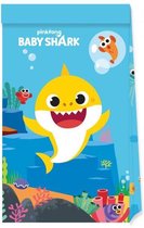 Procos Uitdeelzakjes Baby Shark Junior Papier Blauw 4 Stuks