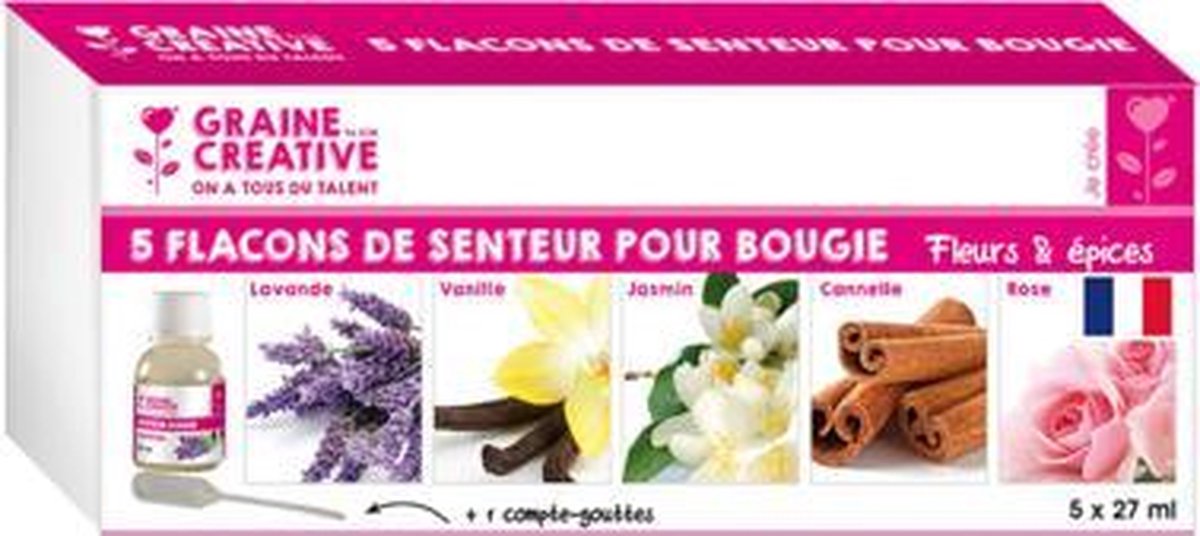 Graine Créative Coffret 10 parfums pour Bougies à Faire soi-même 27 ML