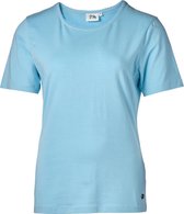 Dames shirt basic picot licht blauw | Maat XL