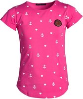 Meisjes shirt ankers fuchsia km | Maat 152/ 12Y