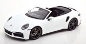 Porsche 911 Turbo S Cabriolet 2020 - Limited Edition 1 of 302 pcs (Wit) (30 cm) 1/18 MiniChamps - Modelauto - Schaalmodel - Model auto - Miniatuurauto - Miniatuur autos