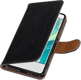 Zakelijke Book Case Telefoonhoesje Geschikt voor de Sony Xperia XA - Portemonnee Hoesje - Pasjeshouder Wallet Case - Zwart