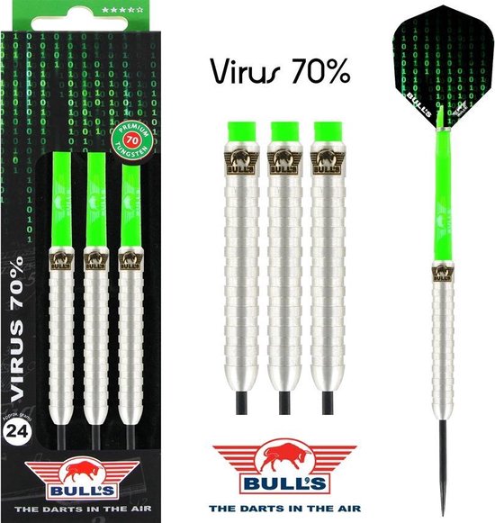 Foto: Bull s virus 70 22 gram steel dartpijlenset