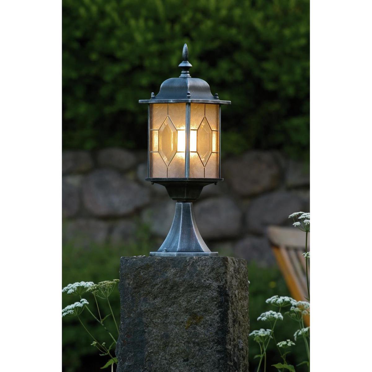 Konstsmide Milano - Sokkellamp 51cm - 230V - E27 - zwart/zilver