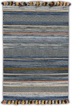 OSTA Medina – Vloerkleed – Tapijt – geweven – wol – eco – duurzaam - modern - boho - Multi/Blauw - 200x290