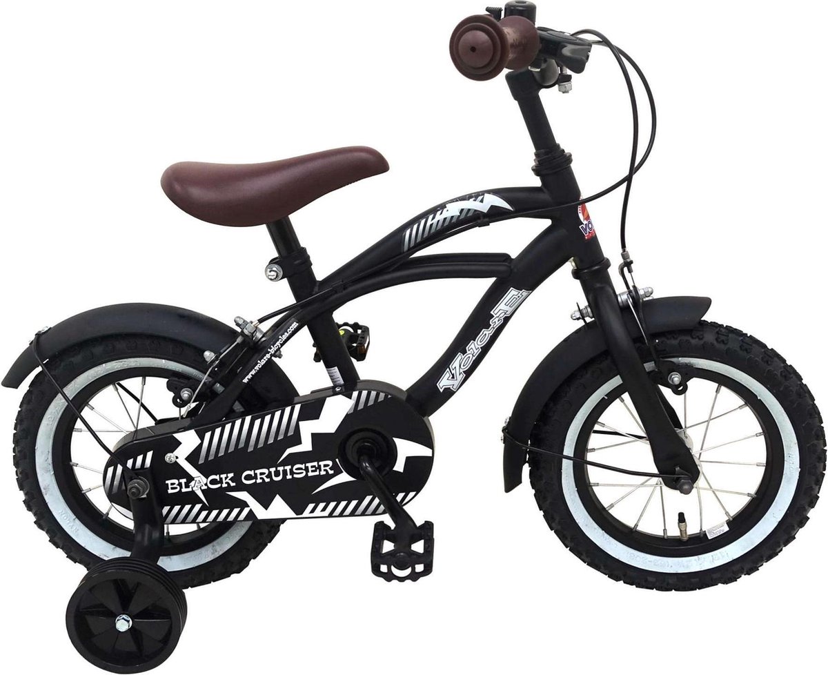 Black Cruiser Vélo pour Enfant Noir Mat 12 