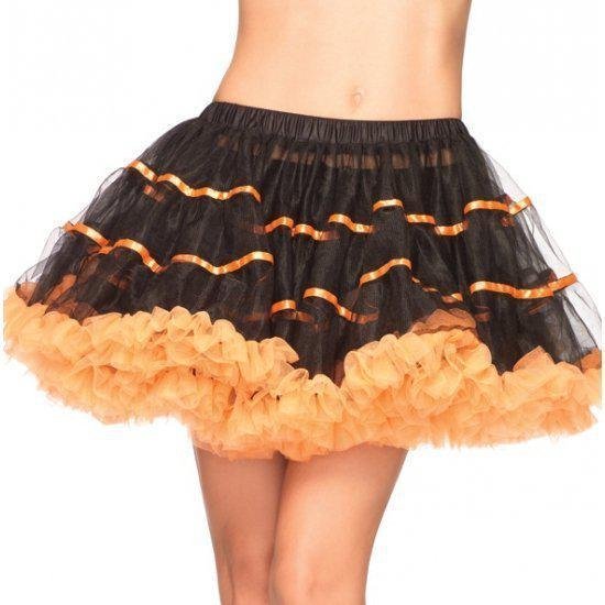 Pat Mannelijkheid onstabiel Leg Avenue luxe petticoat zwart met oranje | bol.com