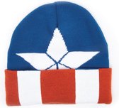 Captain America - Beanie met Gebreide Patroon