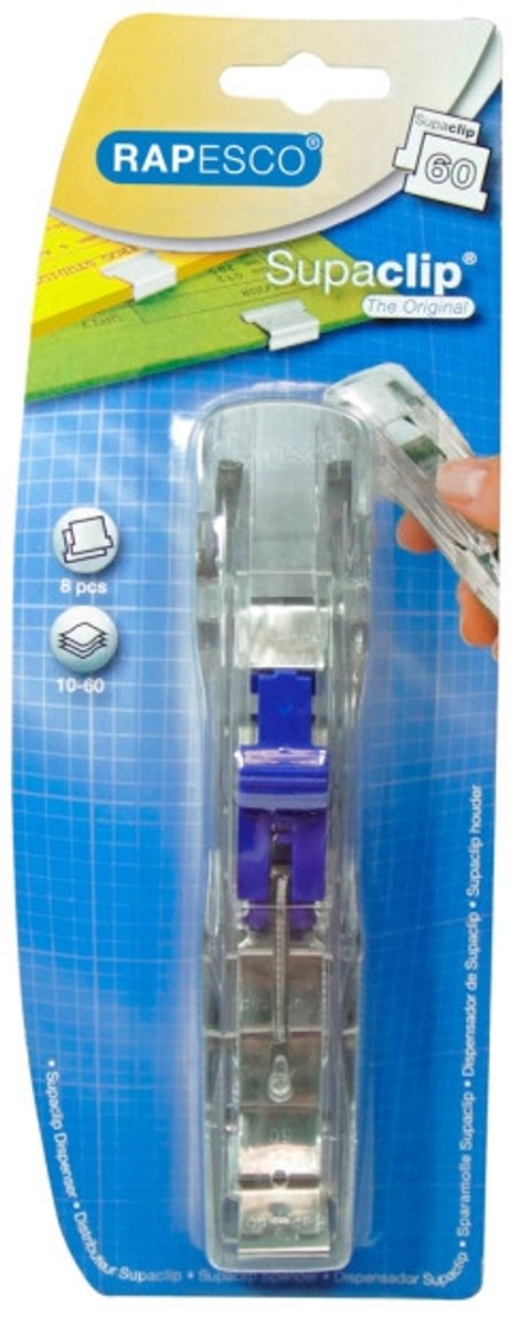 RAPESCO paperclipdispenser Supaclip 60, transparant