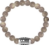 CO88 Collection 8CB-17022 - Armband met bead - Jasper natuursteen 6 mm - one-size - beige
